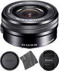 Sony SELP1650 16-50mm OSS Lens: Sony E PZ 16-50mm f/3.5-5.6 OSS Lens (Black) + Pro Starter Bundle Kit Combo - International Version (1 Year Warranty)