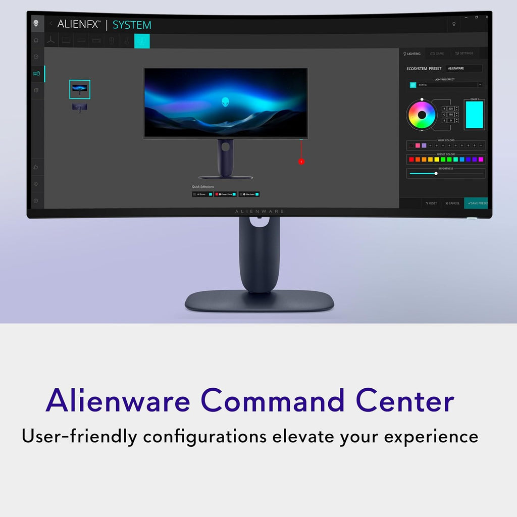 Alienware 34 240Hz QD-OLED Curved Gaming Monitor - AW3425DW - 34.2-inch WQHD (3440 x 1440) 0.03ms Display, 1800R Curve, AMD FreeSync Premium Pro, VESA AdaptiveSync, DisplayHDR TrueBlack 400