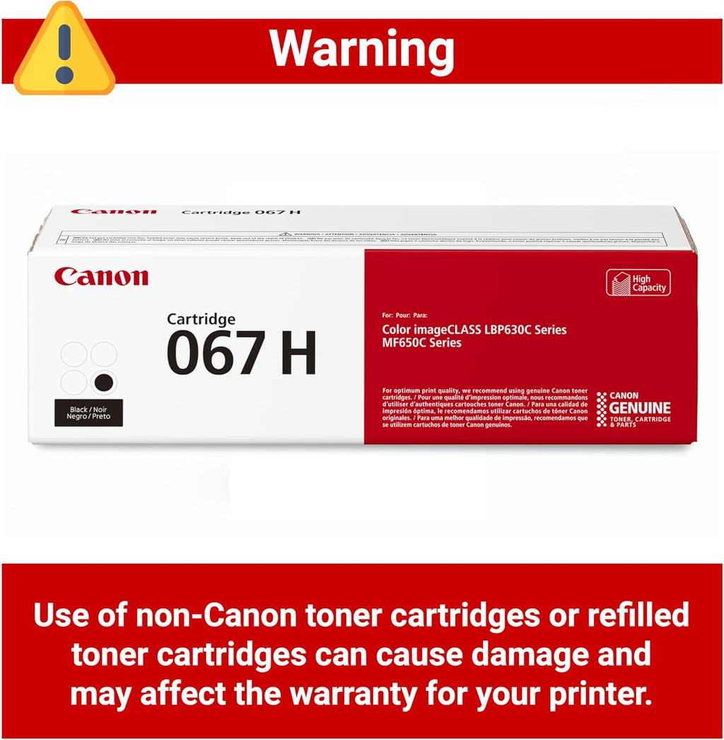 Canon Genuine 067 Black Toner Cartridge High Capacity Compatible with LBP633Cdw, LBP632Cdw, MF652Cdw, MF653Cdw, MF654Cdw, MF656Cdw