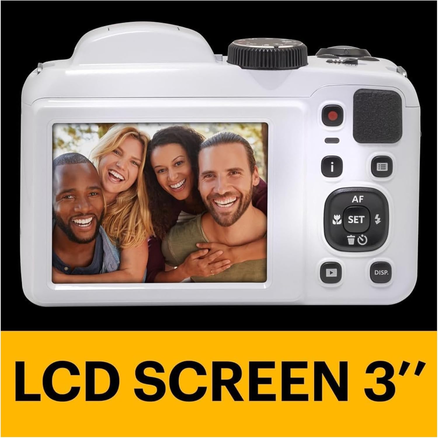 Kodak PIXPRO AZ255 Astro Zoom 16MP Digital Camera (White) with 128GB SDXC Card Bundle (10 Items)