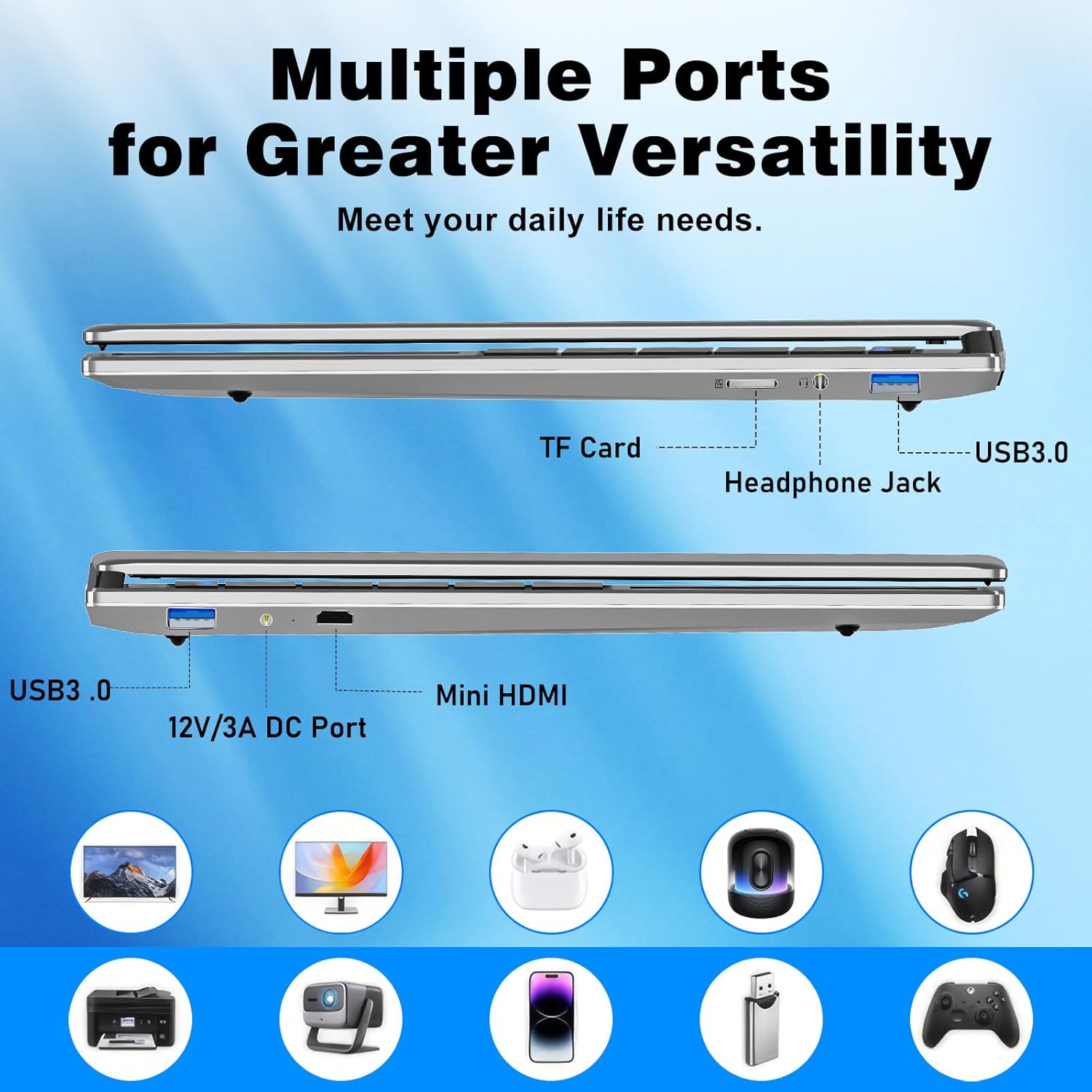 2026 New Laptop Computer, 15.6 Inch Window 11 Pro Lap Top PC 16GB RAM 256GB SSD, Core M3(Beat N4000), 2-Year Warranty, Office 365, FHD 1920 * 1080, 180°Open, UHD Graphics, Full-Size Keyboard