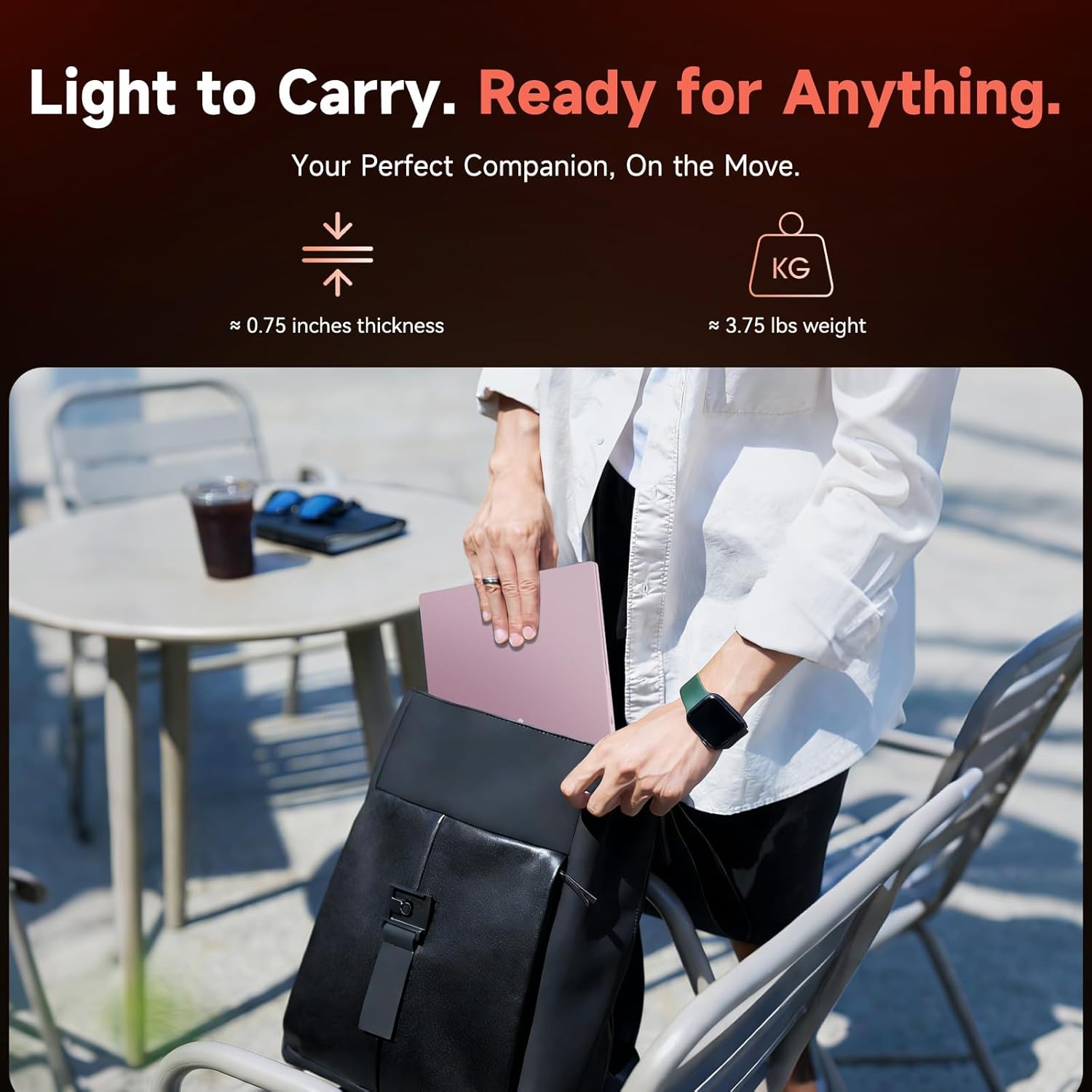 NIMO Gaming Laptop, AMD Ryzen 7 7735HS (8-Core Beats i7-12650H), 16GB DDR5 1TB SSD, 100W PD, Radeon 680M 15.6" FHD Backlit KB Fingerprint Computer for Business Gaming College School