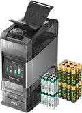 Ostation Rechargeable Ni-MH & Li-ion Battery with Ostation 2 Pro Charger, 24 Packs 2100mAh AA Li-ion Batteries & 800mAh AAA Ni-MH Batteries, Rechargeable up to 1000 Times, Smart Battery Management
