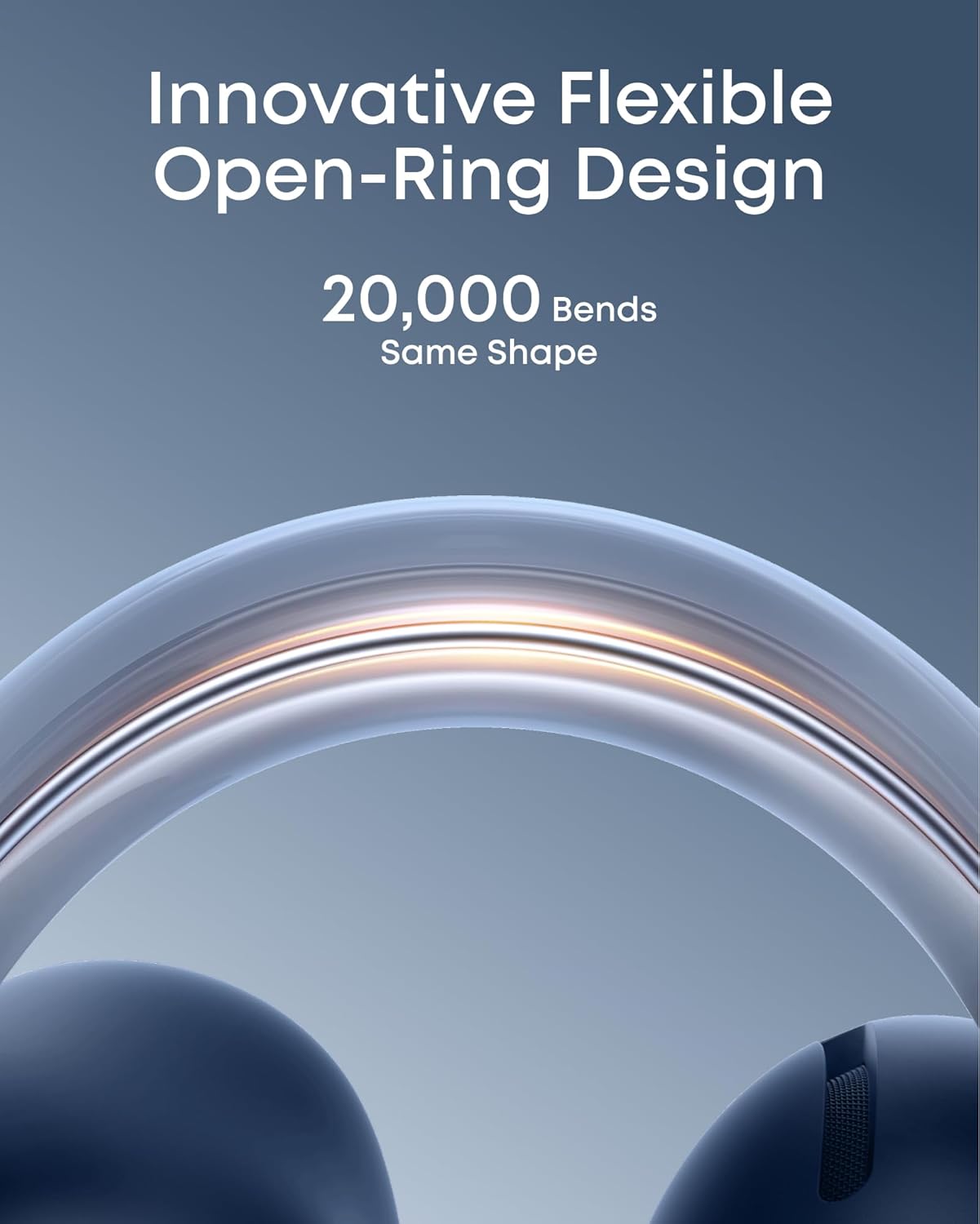 Soundcore AeroClip by Anker, Open-Ear Earbuds, Clip-On Headphones, Adaptive Comfort, Clear Calls with 4 Mics and AI, Stable Fit, 12mm Drivers for Powerful Bass, Hi-Res, Open-Ring Design