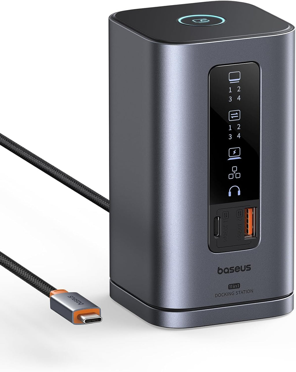 Baseus Spacemate Docking Station, 11-in-1 USB-C Dock for Windows Laptop, Triple Display with 4K HDMI & DP, 10Gbps USB-C & USB-A, Ethernet, Audio, 100W PD Charging for Dell HP Lenovo Acer and More