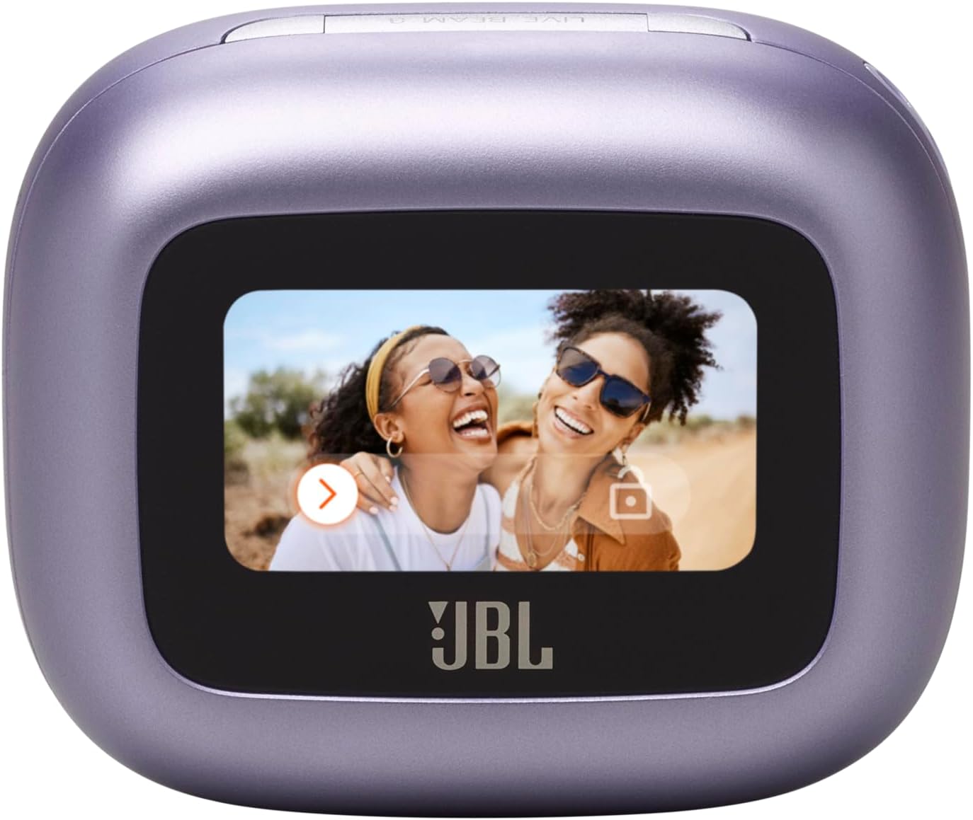 JBL Live Beam 3 - True wireless noise-cancelling stick-closed earbuds, 48Hrs total playback, Wireless Charging, 6 Mics for perfect calls, Multi-point connection, IP55 waterproof and dustproof (Purple)