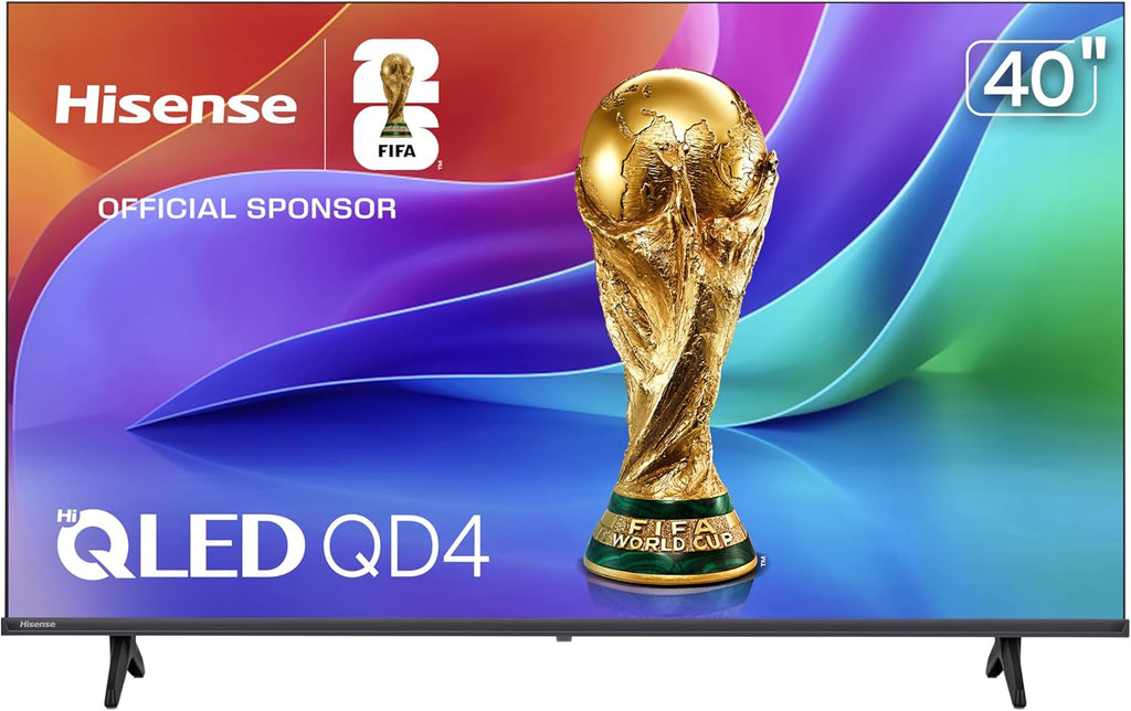 Hisense 40-Inch Class QD4 Series Hi-QLED FHD Smart VIDAA TV (40QD4SV, 2026 Model) – Hi-QLED Color, DTS Virtual:X Sound, VIDAA Smart OS, Alexa Built-in, AirPlay & HomeKit