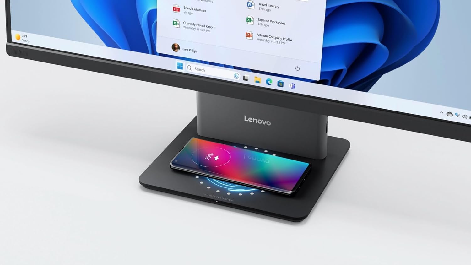Lenovo IdeaCentre All-in-One Desktop Computer, 27" FHD Touchscreen, 6-core AMD Ryzen 5 8645HS, 16GB DDR5, 1TB SSD, Wi-Fi 6, HDMI in&Out, Wireless Charging Base, Wireless KB&Mouse, Windows 11 Home