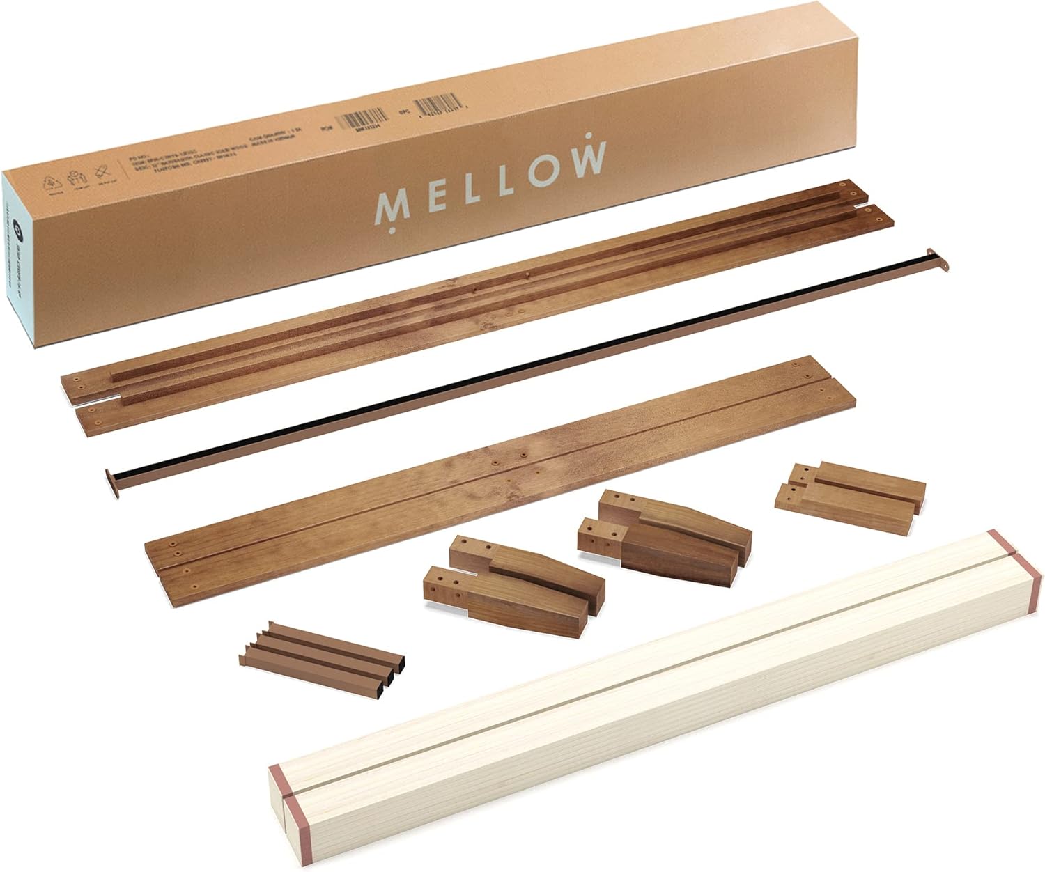 Mellow Naturalista Classic - 12 Inch Solid Wood Platform Bed with Wooden Slats, No Box Spring Needed, Easy Assembly, Full, Natural Pine