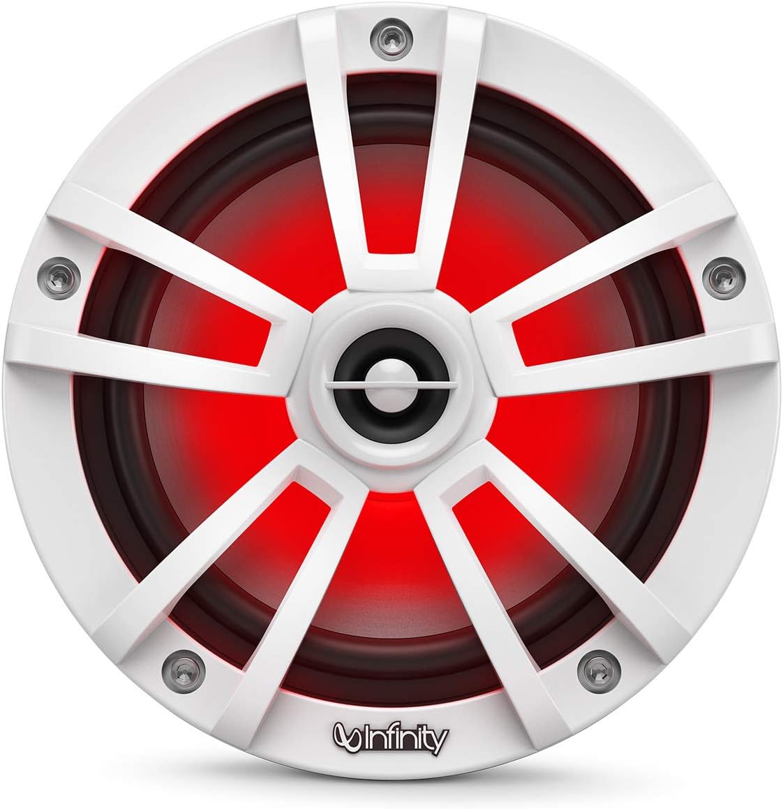 Infinity 622MLW Marine 6.5 Inch RGB LED Coaxial Speakers - White