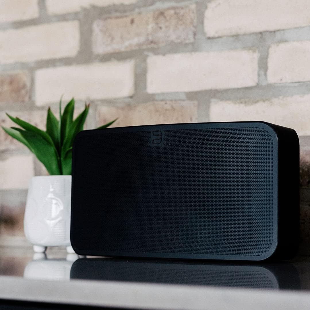 Bluesound Pulse MINI 2i Compact Wireless Multi-Room Smart Speaker with Bluetooth - Black - Compatible with Alexa and Siri