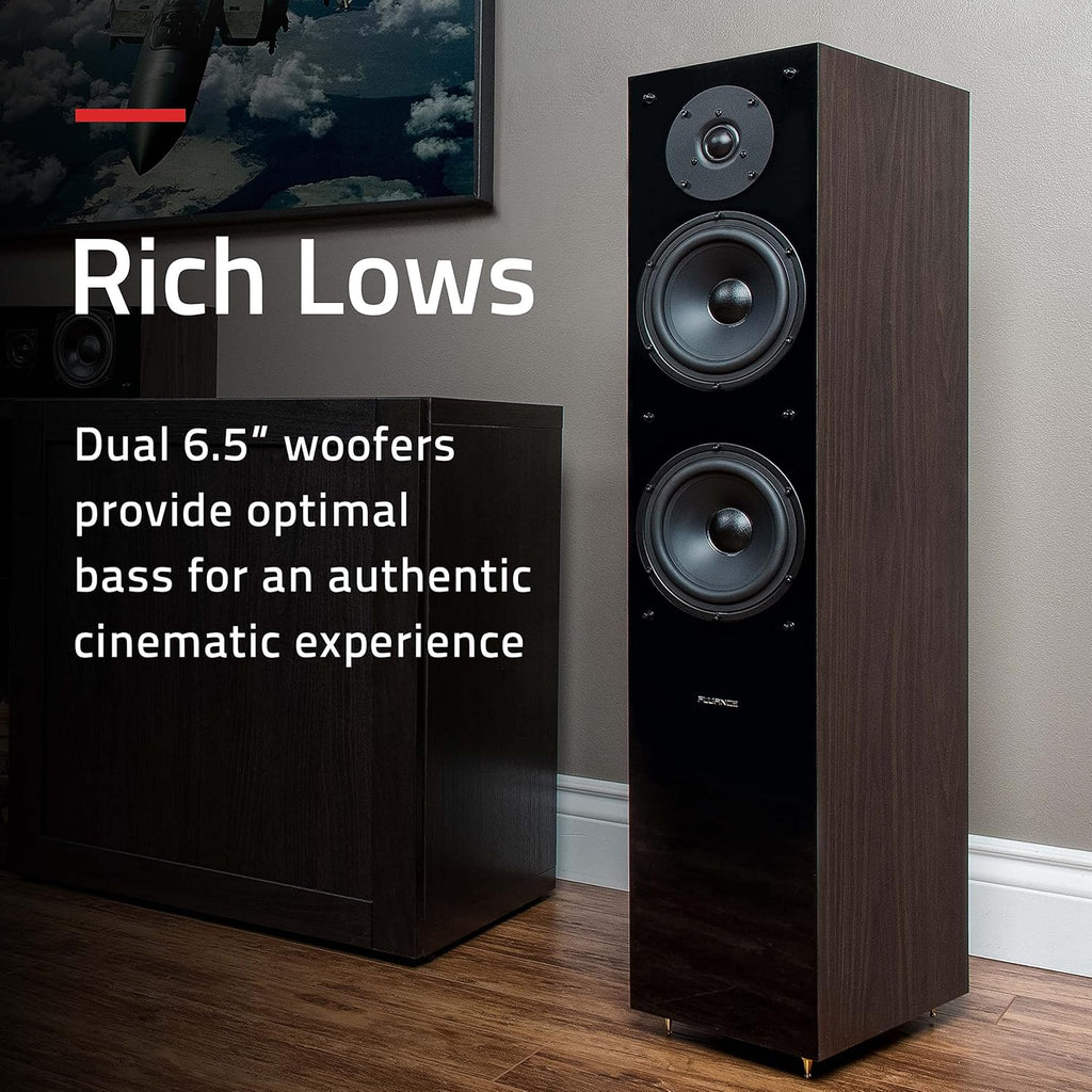 Fluance Elite High Definition Surround Sound Home Theater 5.0 Channel Speaker System Including Floorstanding Towers, Center Channel and Rear Surround Speakers - White (SXHTBWH)