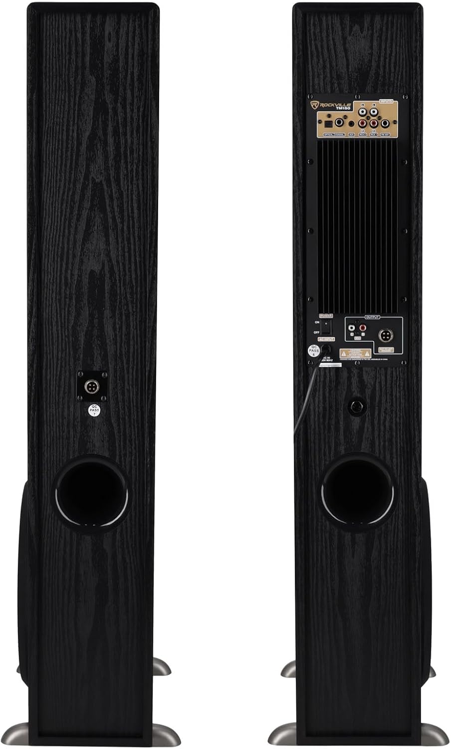 Rockville TM150B Powered Home Theater Tower Speaker System, Black, 1000W, 10" Subwoofers, Bluetooth, USB/SD Playback, FM Radio, Remote Control, Karaoke Ready, Perfect for Home Entertainment