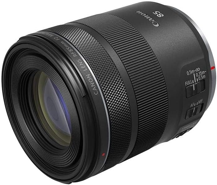 Canon RF 85mm F2 Macro is STM, Compact Medium-Telephoto Black Lens (4234C002)