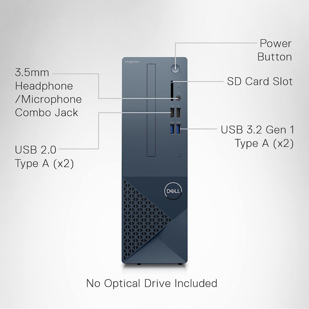 DELL Inspiron 3020S Small Desktop, Intel i5-13400, 16GB DDR4 RAM,512GB SSD, Intel UHD 730 Graphics, Win 11 Pro, Bluetooth, WiFi, Mist Blue
