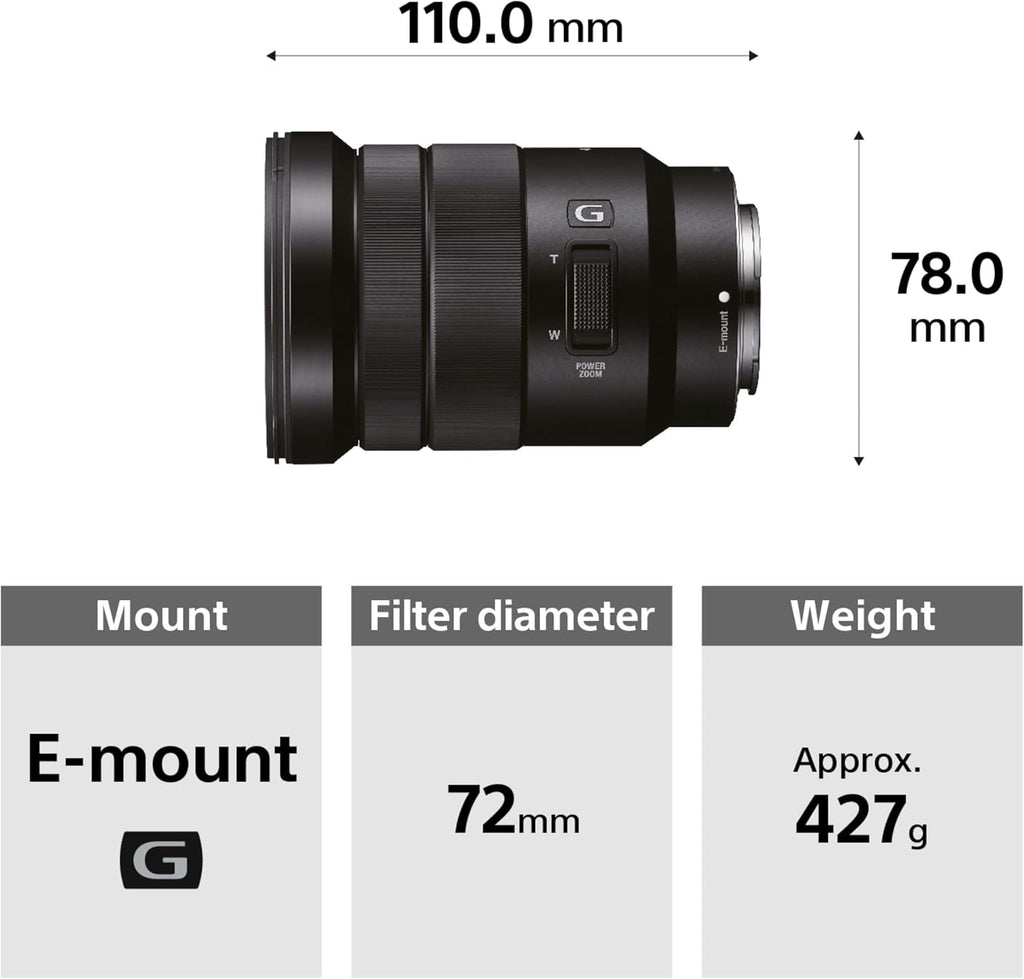 Sony E PZ 18-105mm f/4.0 G OSS Lens for