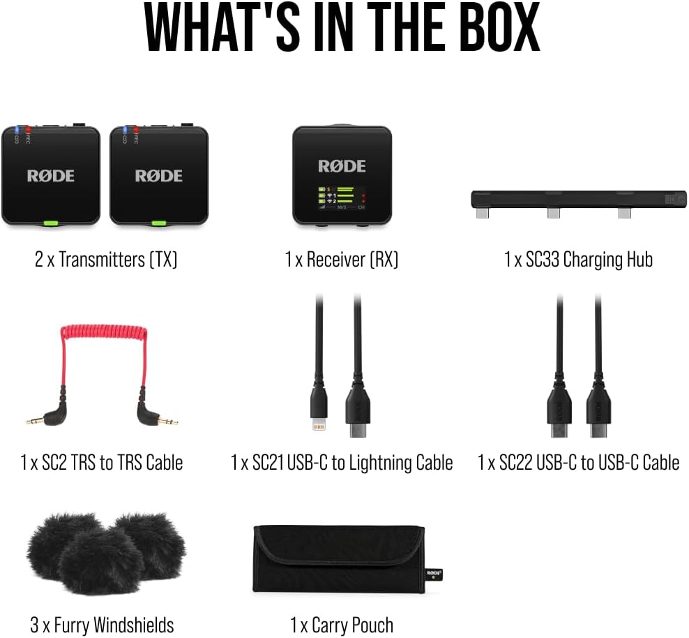 RØDE Wireless GO III (Gen 3) – Compact Wireless Mic – Pristine Audio, 32-bit Float Recording, Automatic Level Control, for Phones, Cameras and Computers (Black)