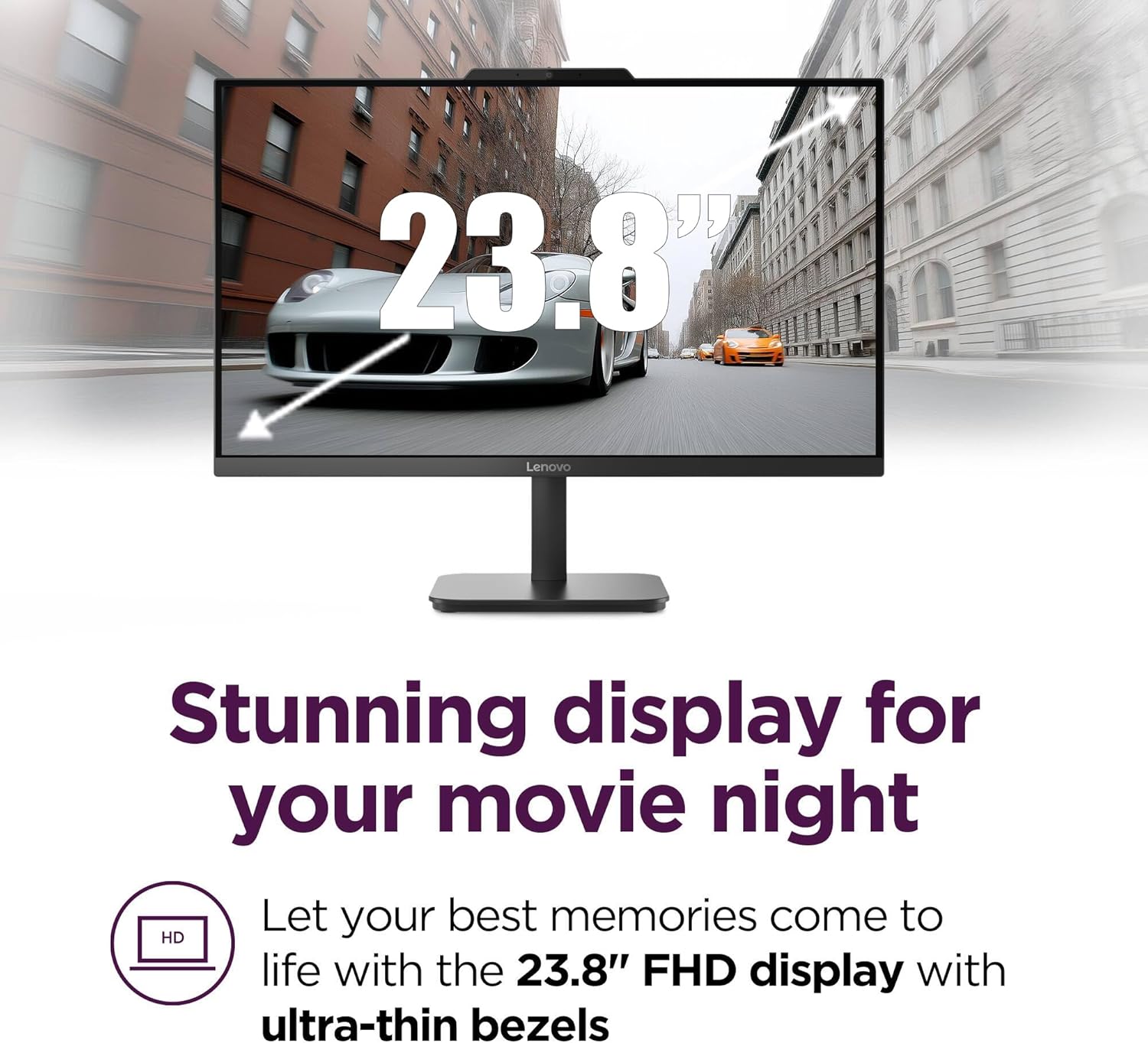 Lenovo IdeaCentre All-in-One Desktop Computer, 24" FHD Anti-Glare IPS Display, 16GB RAM, 512GB SSD, Intel 4-Core Processor, Wi-Fi 6, Bluetooth 5.2, Windows 11 Home, Everyday Use AIO