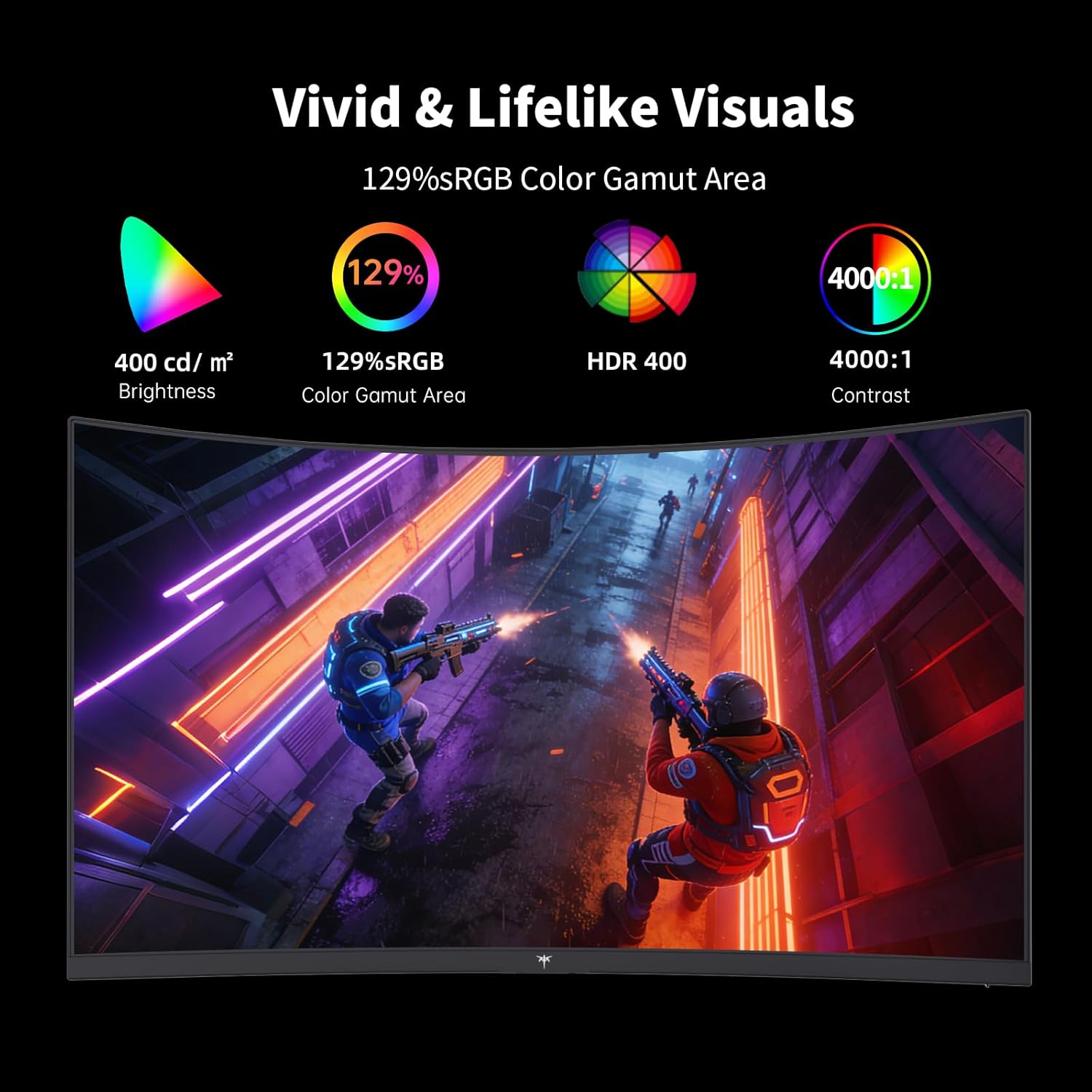 KTC H27S5C 27" Curved Gaming Monitor, 1440P QHD 144Hz 120Hz Monitor, 1500R HVA Panel, HDR400, Adaptive Sync, 400nits, HDMI 2.0 x2, DP 1.4, VESA 100x100 PC Monitor