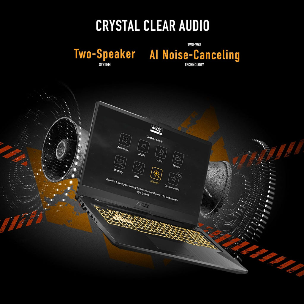 ASUS TUF Gaming A17 (2023) Gaming Laptop, 17.3” FHD 144Hz IPS-Level Display, NVIDIA® GeForce RTX™ 2050, AMD® Ryzen™ 5 7535HS, 86GB DDR5, 512GB PCIe Gen4 SSD, Wi-Fi 6, Windows 11, FA706NF-RS51