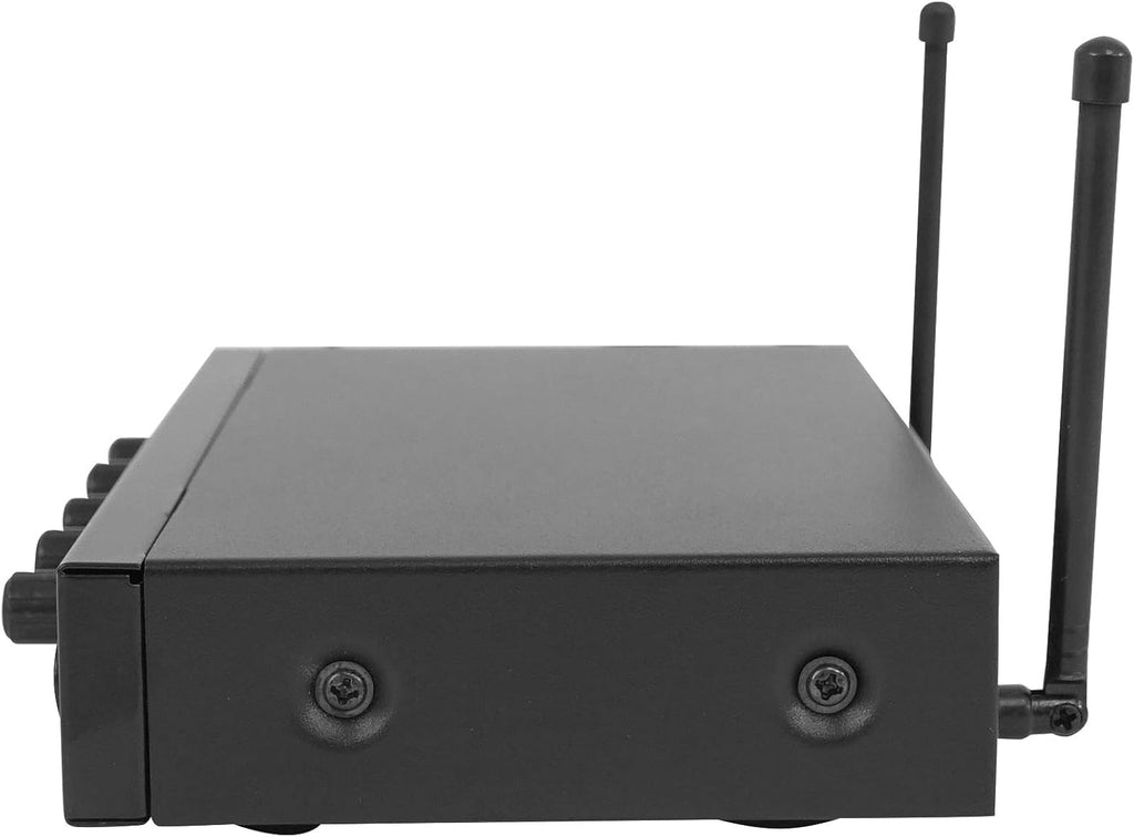 Rockville HTS56 Bundle: 1000-Watt 5.1 Channel Bluetooth Home Theater Audio System, 8" Subwoofer, RKI60 Dual UHF 8-Channel Wireless Microphone Karaoke Interface and Mixer, 2-Items