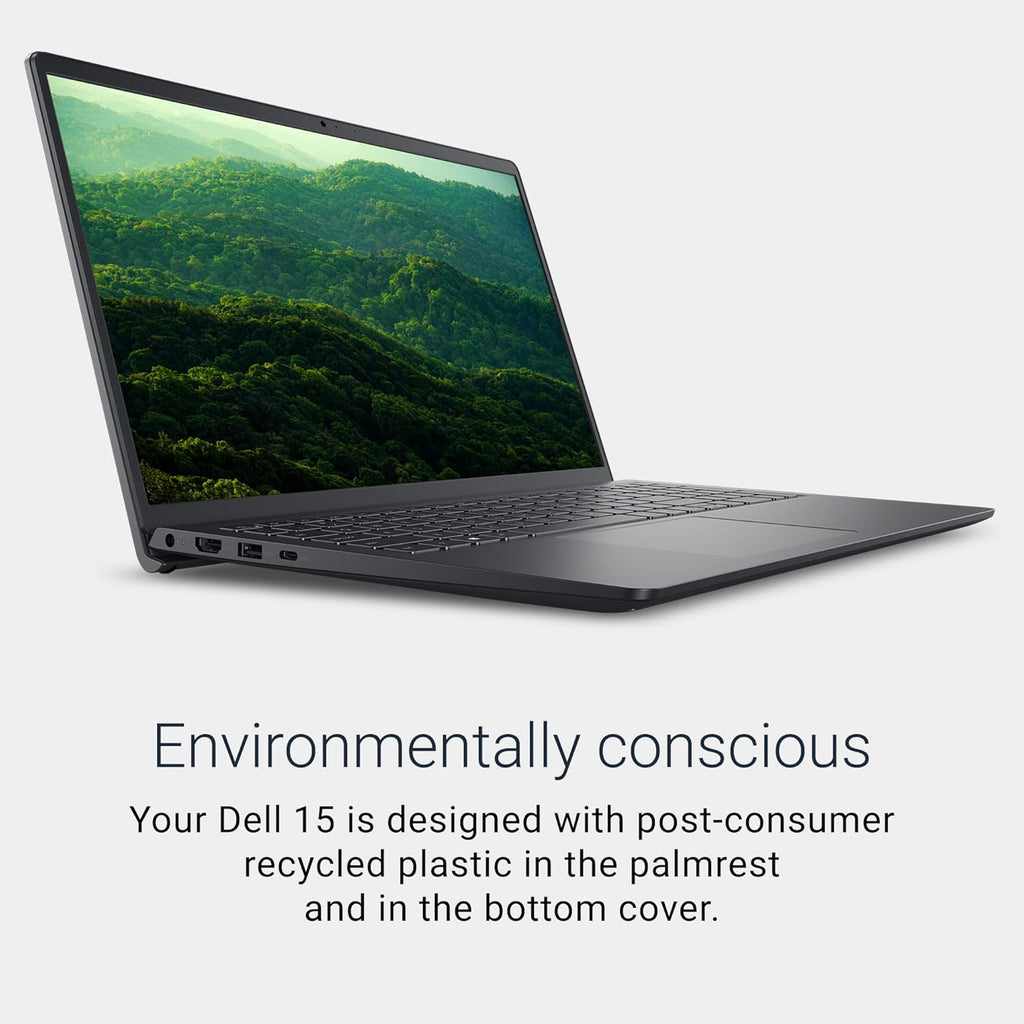 Dell 15 Laptop DC15250-15.6-inch FHD 120Hz Display, Intel Core 3 Processor 100U, 8GB DDR4 RAM, 512GB SSD, Intel UHD Graphics, Windows 11 Home, Onsite Service - Carbon Black