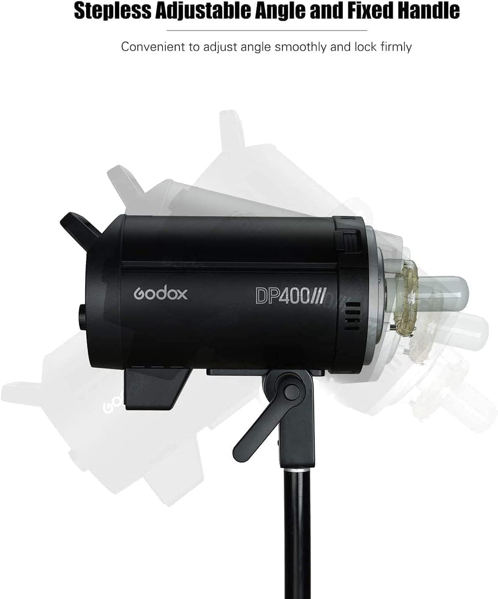Godox 3Pack DP400III 1200W Studio Strobe Flash Lighting Kit with 3* Light Stand 3* Grid Softbox 1 * 5-in-1 Reflector 1* Bag for Portrait Photography Studio Shooting