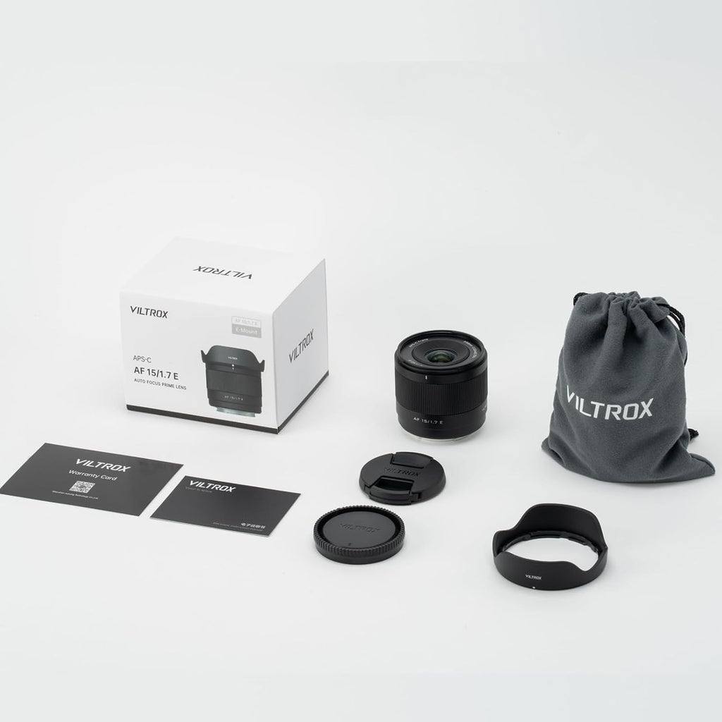 VILTROX 15mm F1.7 E-Mount Lens for Sony, APS-C Ultra Wide Angle Autofocus Lens for Sony E-Mount Cameras FX30 ZV-E10 ZV-E10II A6700 A6600 A6500 A6400 A6300 A6100