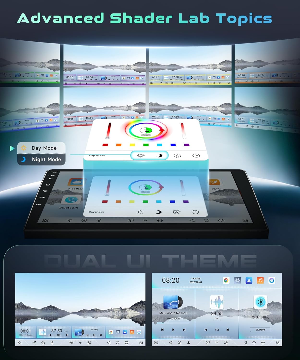 5/6GhzWiFi 8 Core 4GB+64GB for Toyota Hilux 2015-2020 Car Stereo Radio with 10.1 Inch IPS Touchscreen Wireless Carplay/Android Auto DSP Hi-Res GPS Android 15 FM/RDS SWC/AHD Backup Camera