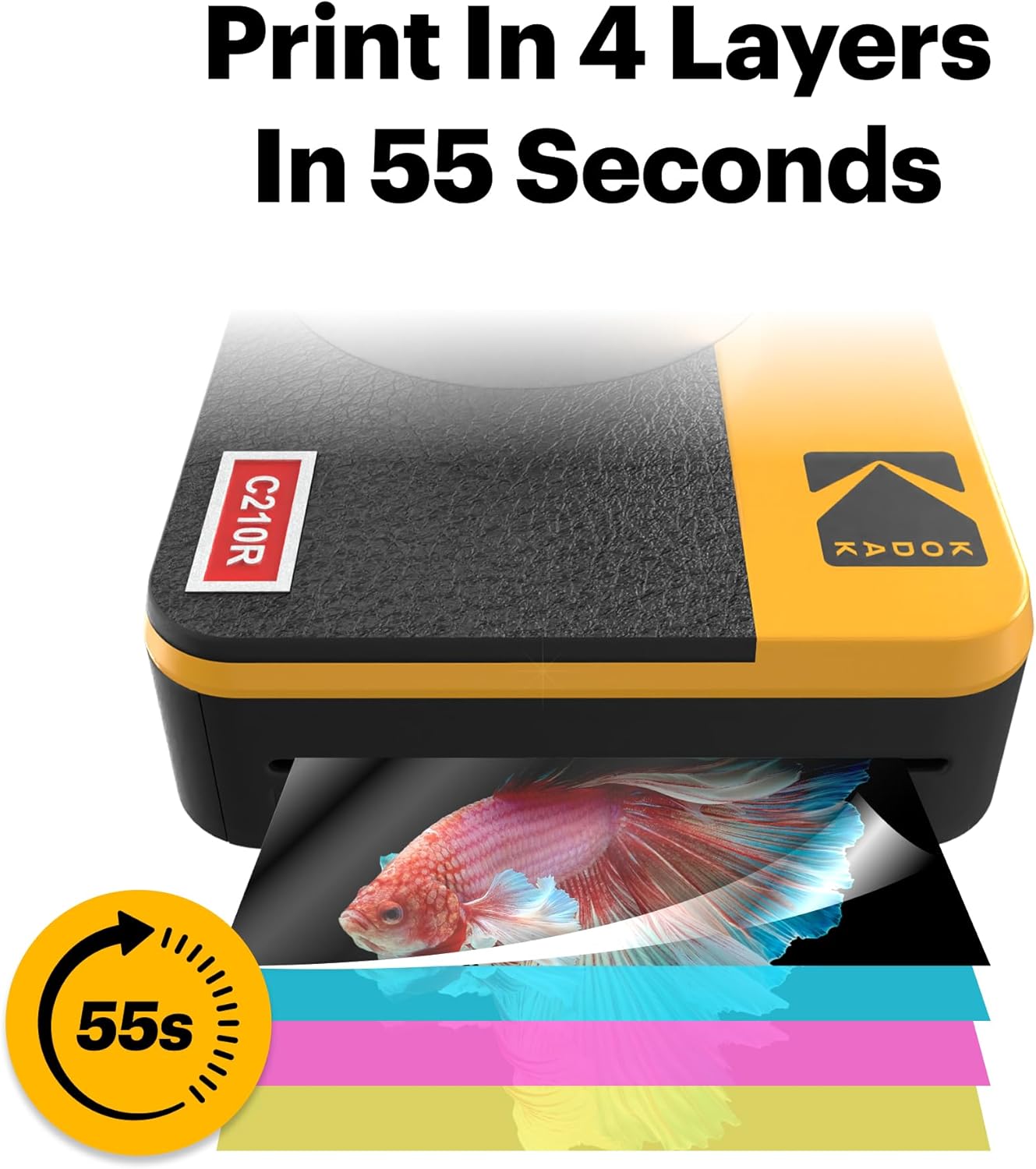 KODAK Mini Shot 2 Retro 2x3” Instant Digital Camera & Photo Printer, 38 Sheets, 2-in-1 Portable Print Camera, Bluetooth Smartphone Printer for iOS & Android, 4PASS Dye Sublimation, White