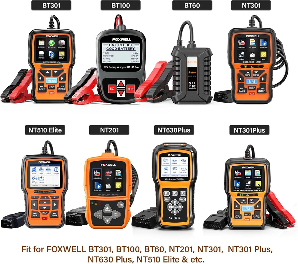 FOXWELL BT705 Car Battery Tester 12V 24V, Automotive Battery Load Tester Analyzer & Portable Carrying Case