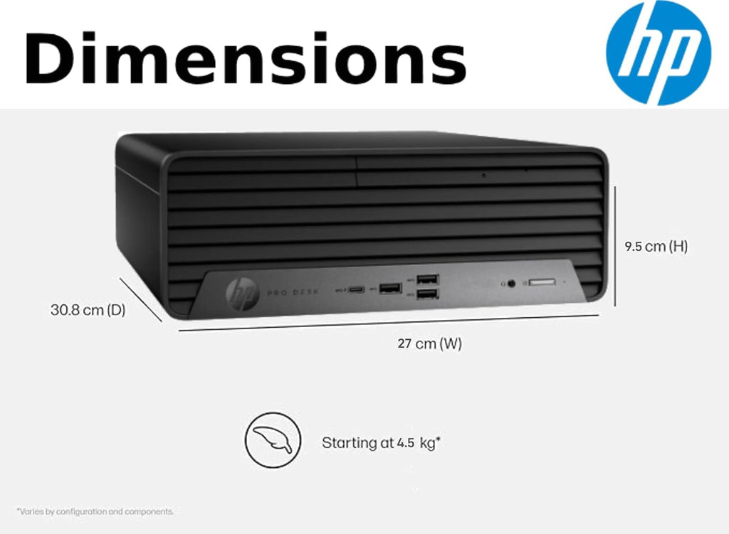 HP ProDesk 400 G9 SFF Business Desktop Computer, Latest 13th Gen Intel Core i5-13500, 16GB RAM, 512GB PCle SSD, Dual 4K Display Support, USB-C, HDMl, RJ-45, Wi-Fi, Wired Keyboard & Mouse, Win11 Pro