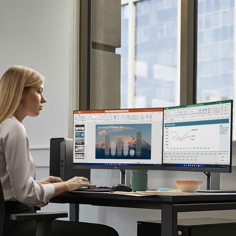HP ProDesk G7 SFF Desktop Computer, Intel Processor, Dual 4K Display Support| 16GB RAM, 512GB SSD| WiFi| Bluetooth| HDMI, USB, RJ-45| Windows 11 Pro| Wired Keyboard & Mouse| Business & Personal Use