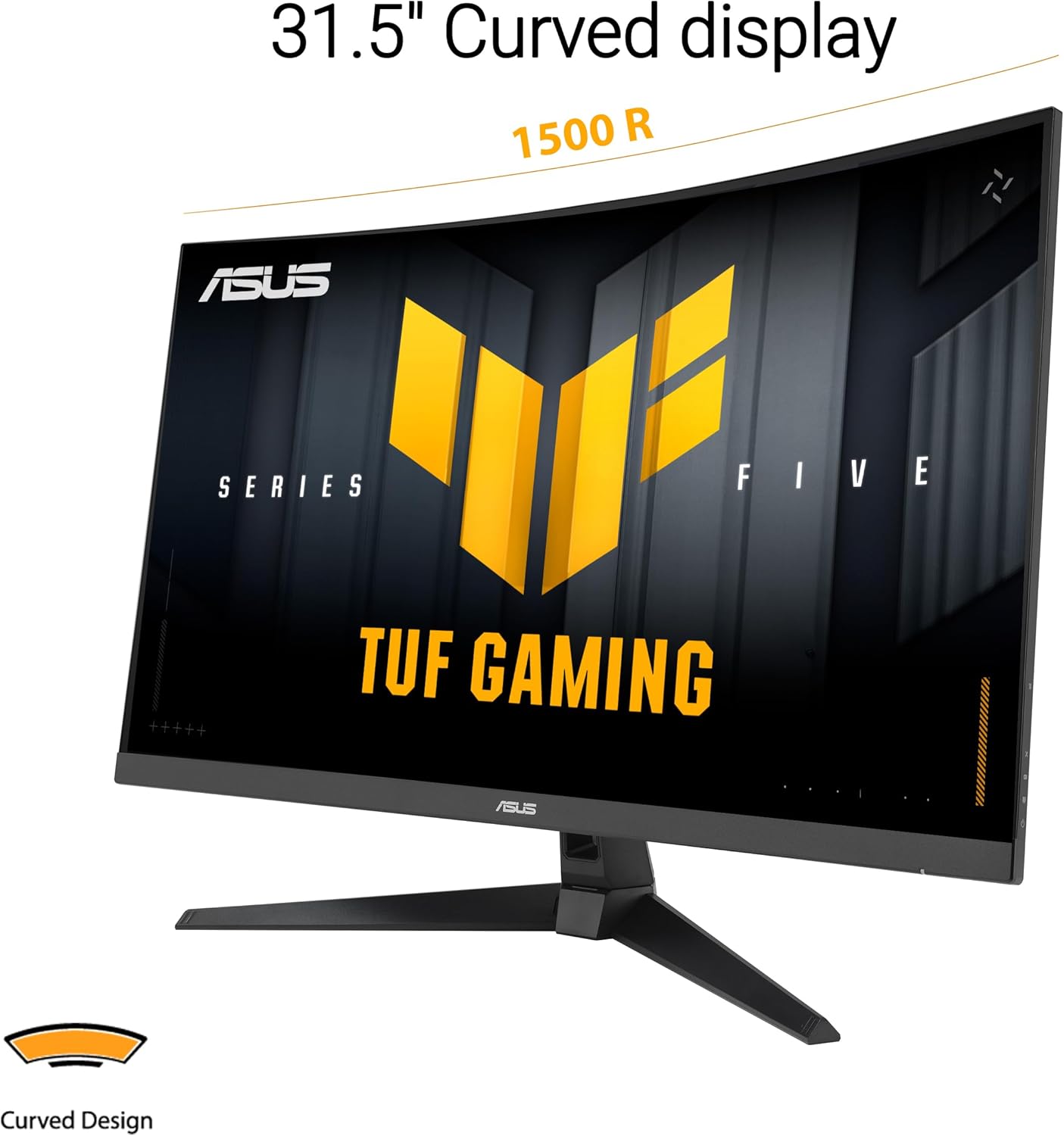ASUS TUF Gaming Series 5 32” 1080P Curved Monitor (VG32VQM5AZ) - Full HD, 1500R, 240Hz, 0.5ms, Extreme Low Motion Blur Sync, FreeSync Premium, 120% sRGB, DisplayWidget, 3 yr Warranty