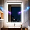 24"x32" LED Bathroom Mirror with Lights,Bluetooth Dual Speaker,Anti-Fog,3 Color Temperature,Dimmable Brightness,Memory Function,Waterproof,Wall Mount Design,Tempered Glass