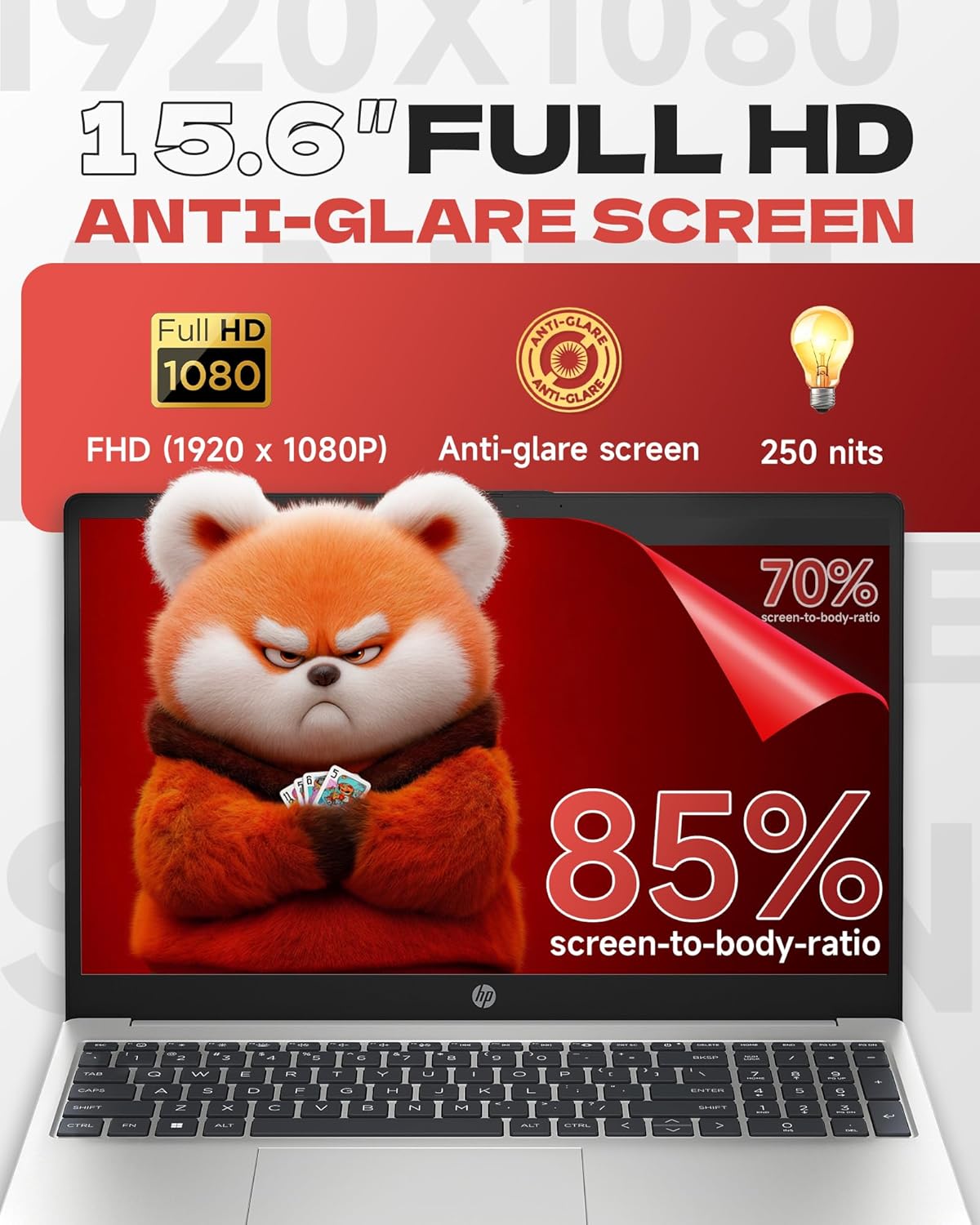 HP 2026 15.6" Laptop 250 G10, 13th Gen Intel i7-1355U (10-Core, Up to 5.0GHz), 15.6" FHD Display, 20GB RAM, 512GB SSD, Numeric Keypad, Webcam, Windows 11 Pro, WiFi 6, Bluetooth