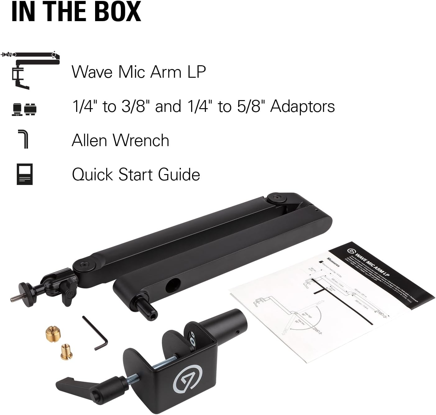 Elgato Wave Mic Arm LP - Premium Low Profile Microphone Arm with Cable Management Channels, Desk Clamp, Versatile Mounting, and Fully Adjustable – For Podcasting, Streaming, Gaming, and Home Office