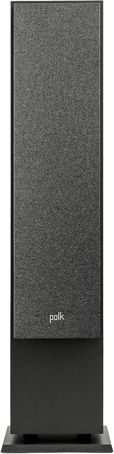 Polk Monitor XT60 Tower Speaker - Hi-Res Audio Certified, Dolby Atmos, DTS:X & Auro 3D Compatible, 1" Tweeter, 6.5" Dynamically Balanced Woofer, (2) 6.5" Passive Radiators (Single, Midnight Black)