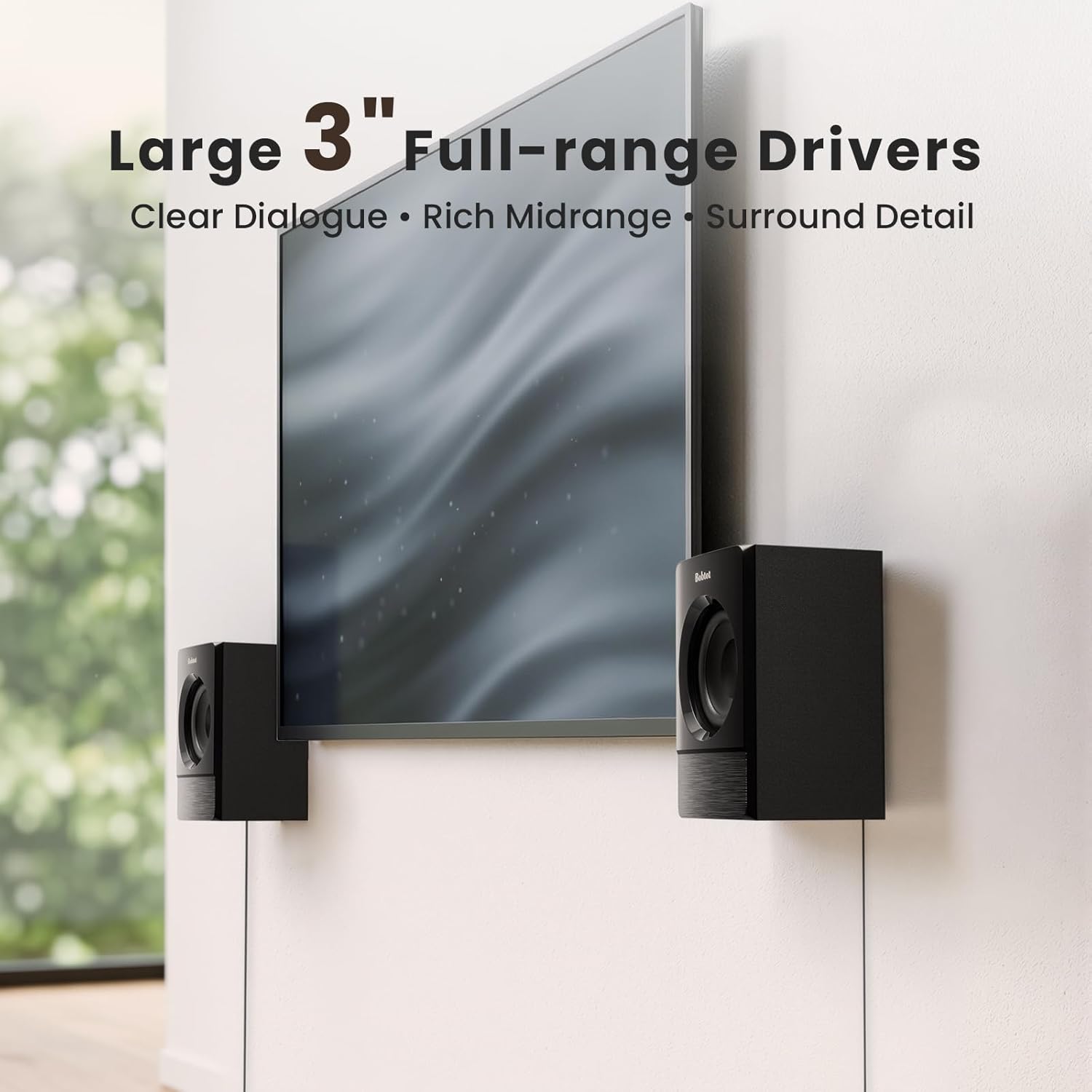 Bobtot Surround Sound Systems Home Theater System - 800 Watts Peak Power 6.5" Subwoofer 5.1 Wired Stereo Speakers Strong Bass with ARC Optical AUX Bluetooth Input