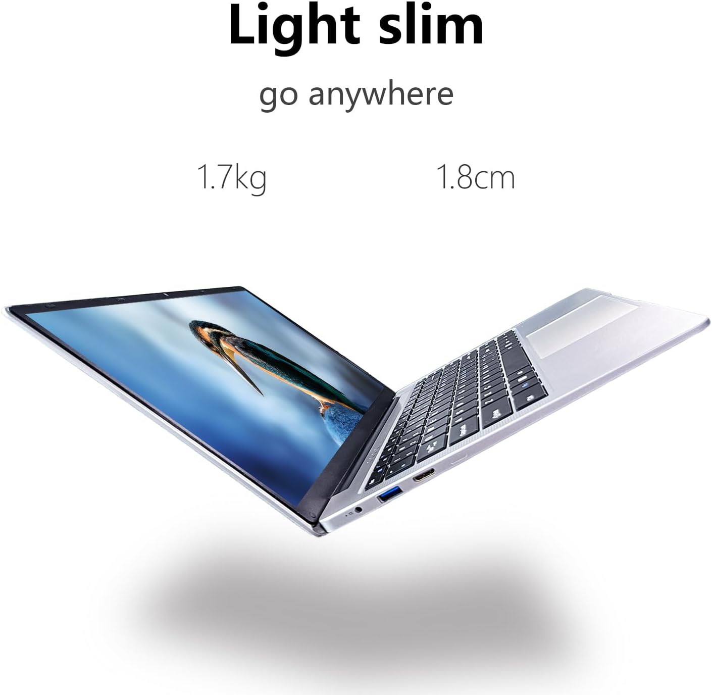 14.1 inch Laptop Computer, Quad Core Laptop Notebook Windows 11 Traditional Laptop with 4GB DDR4 256GB SSD 2.4/5G WiFi BT4.0 HDMI USB 3.0, Large Capacity Battery