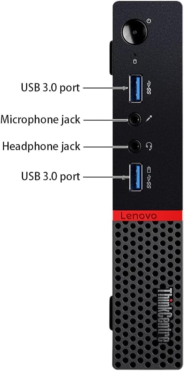 Lenovo ThinkCentre M900 Tiny Desktop PC, Intel Core i5-6500, 8GB RAM, 256GB SSD, Keyboard and Mouse, USB WiFi, USB Bluetooth, Windows 11 Professional (Renewed)