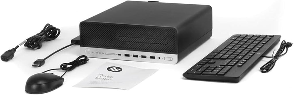 HP EliteDesk 800 G4 SFF Desktop, Windows 11 Pro Computer PC, Intel Core i5-8500, 8GB DDR4 RAM, 256GB SSD, DisplayPort, RJ-45, WiFi, Bluetooth (Renewed) Core i5 PC