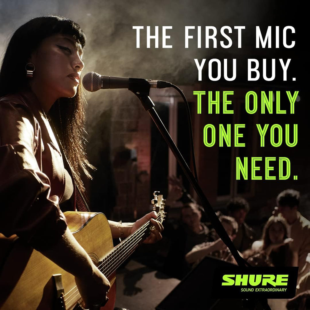 Shure SM58-LC Dynamic Vocal Microphone – Professional Handheld Cardioid XLR Mic for Singing, Live Performance, Studio Recording, Podcast & Broadcast, Black