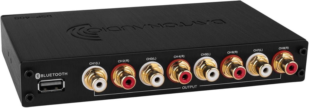 Dayton Audio DSP-408 4 Input 8 Output DSP Digital Signal Processor with Built in EQ Crossovers, Time Alignment, and in-Put/Output Mixing for Home and car Audio