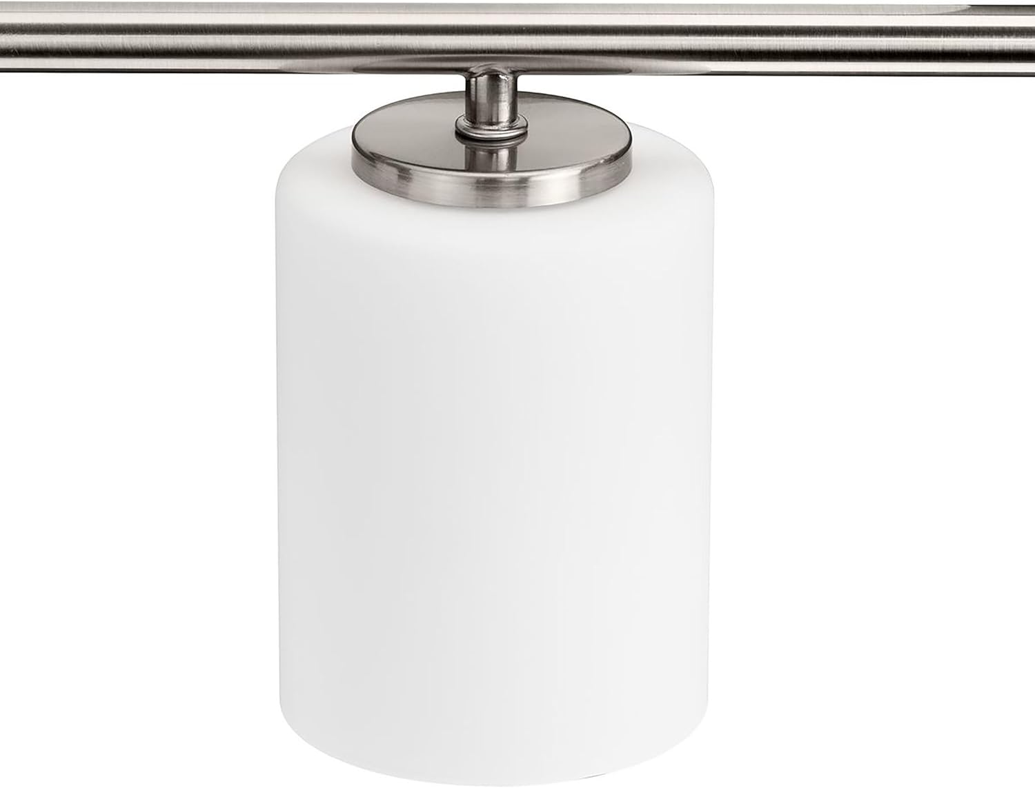 Progress Lighting Replay Collection 48 in. 6-Light Brushed Nickel Etched White Glass Modern Bath Vanity Light