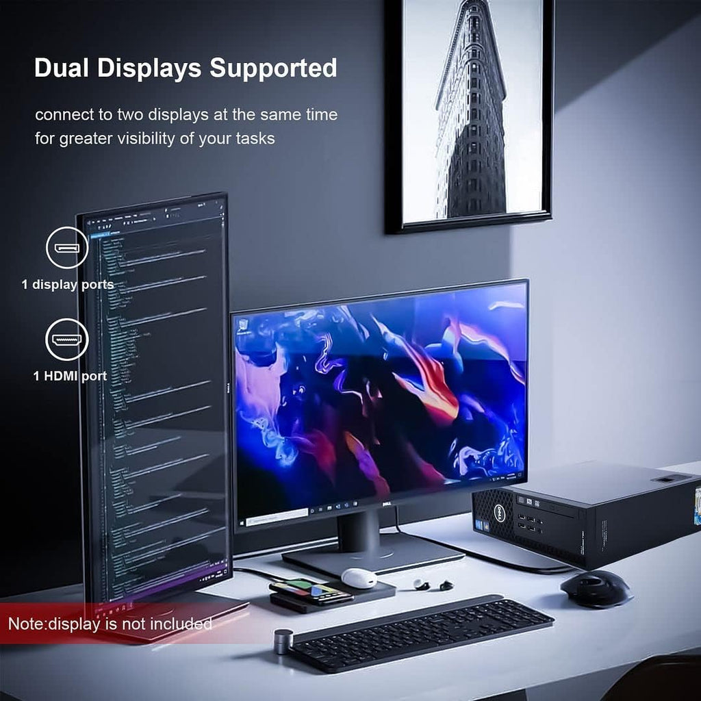 Dell OptiPlex 3060 Desktop Computers Windows 11 Pro, Hexa Core i5-8500 Up to 4.1Ghz,32GB DDR4,1TB M.2 NVMe SSD,1TB HDD,AX210 Built-in WiFi 6E, Small Form Factor PC, Black (Renewed)