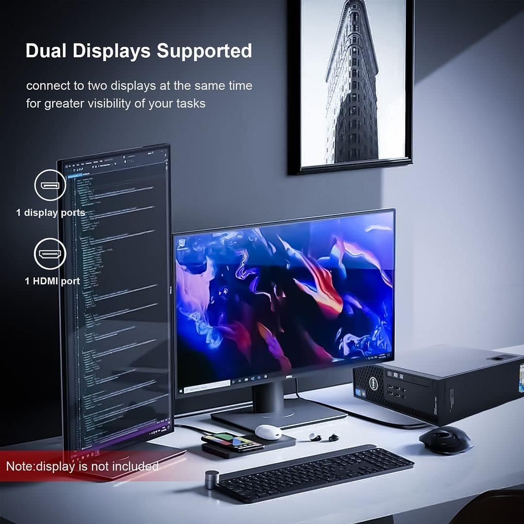 Dell OptiPlex 3060 Desktop Computers Windows 11 Pro, Hexa Core i5-8500 Up to 4.1Ghz,32GB DDR4,1TB M.2 NVMe SSD,1TB HDD,AX210 Built-in WiFi 6E, Small Form Factor PC, Black (Renewed)