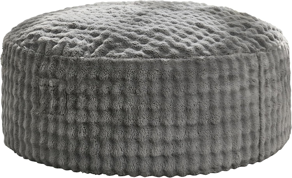 Hobestluk Bean Bag Chairs Beanbag Chair with Filler Adult Bean Bags with Fluffy & Machine Washable Cover, Giant Bean Bag Chairs for Aduts (Grey, 5FT-50" x 50" x 24")