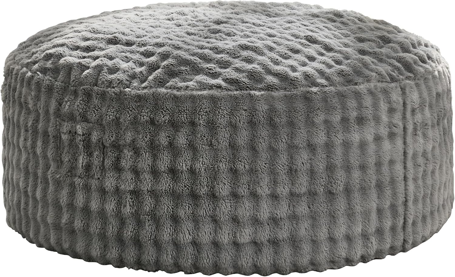 Hobestluk Bean Bag Chairs Beanbag Chair with Filler Adult Bean Bags with Fluffy & Machine Washable Cover, Giant Bean Bag Chairs for Aduts (Grey, 5FT-50" x 50" x 24")