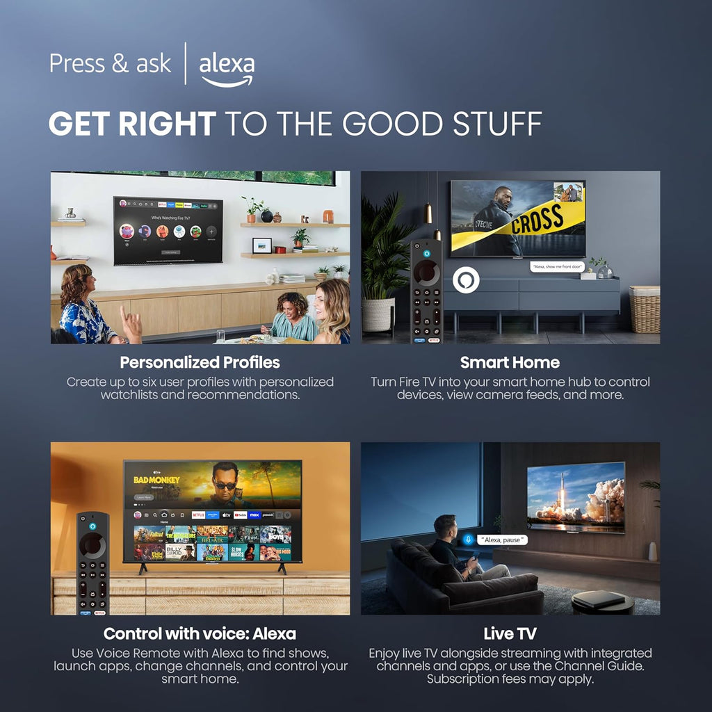 Hisense 43" Class A7 Series (43A7NF, 2025 Model) 4K UHD Smart Fire TV, Voice Remote with Alexa, Wide Color Gamut, HDR10+, Dolby Vision, Dolby Atmos, Game Mode, ALLM, Stream Live TV Without Cable